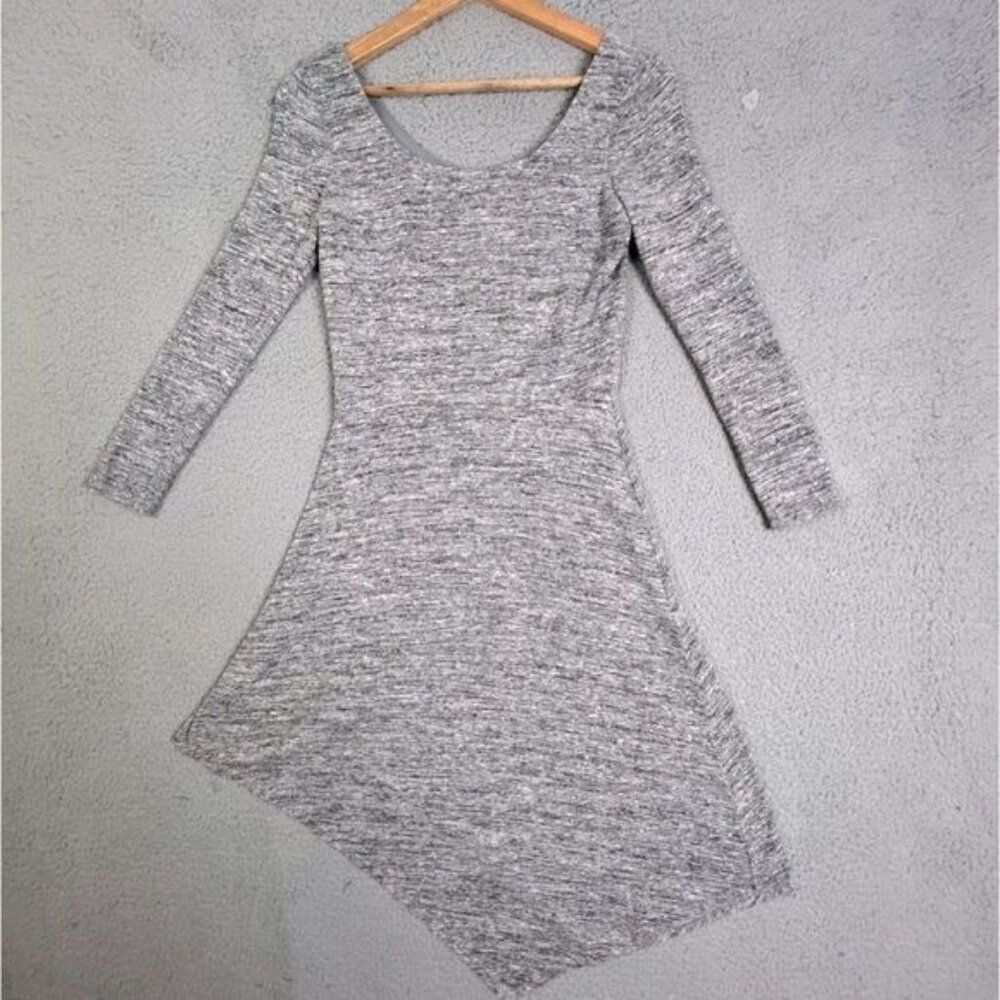 ALICE & OLIVIA WOMENS ASYMMETRICAL DRESS GRAY BLEND SIZE 4